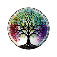 Závěsná kulatá vitráž - Strom života - Harmonie