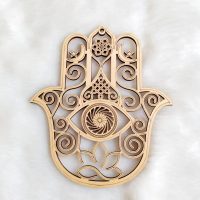 Dřevěný ornament - Hamsa