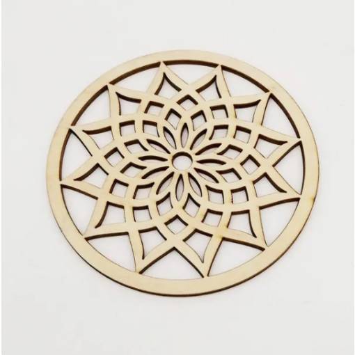 Foto - Dřevěný ornament 10 cm - Mandala - Kapky