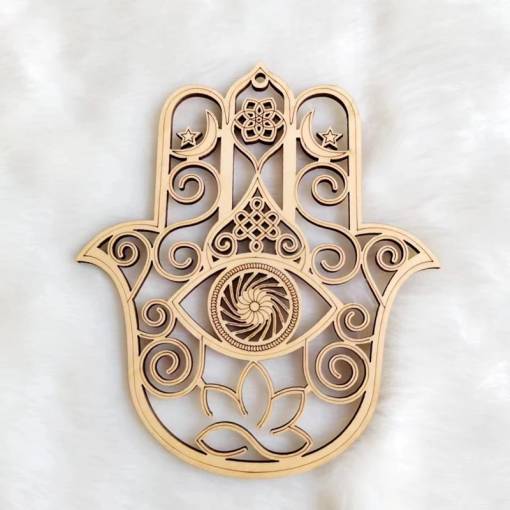 Foto - Dřevěný ornament - Hamsa