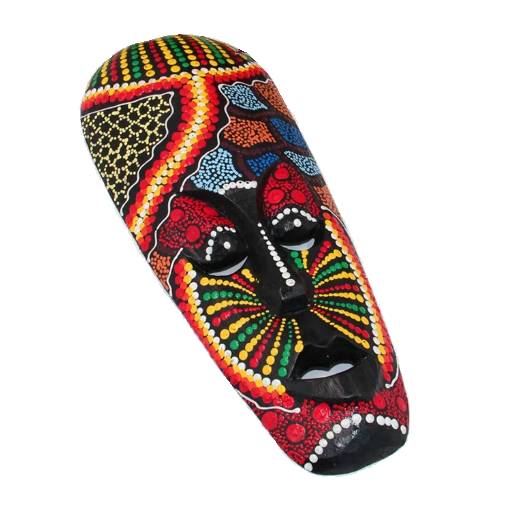 Foto - Africká kmenová maska - 28 x 10 cm